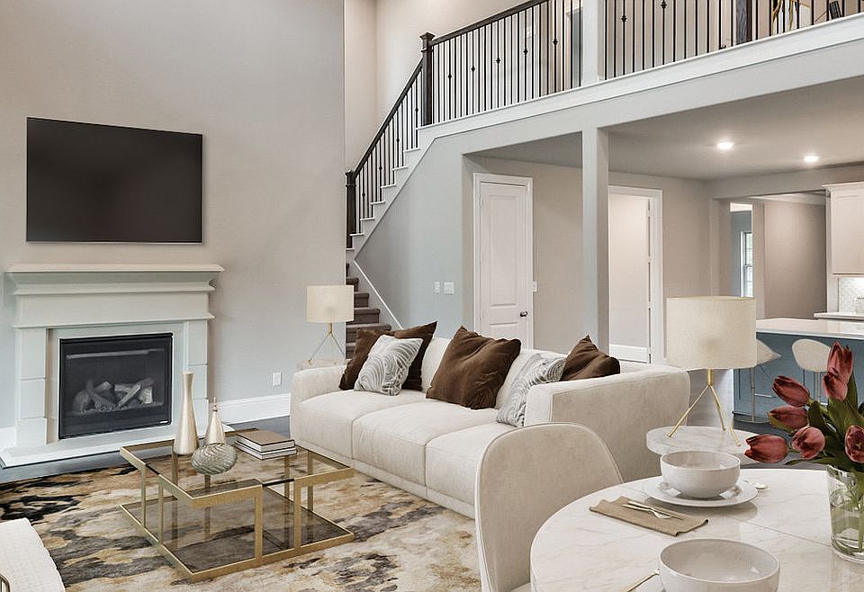 Plan 5049 Greatroom - Staged