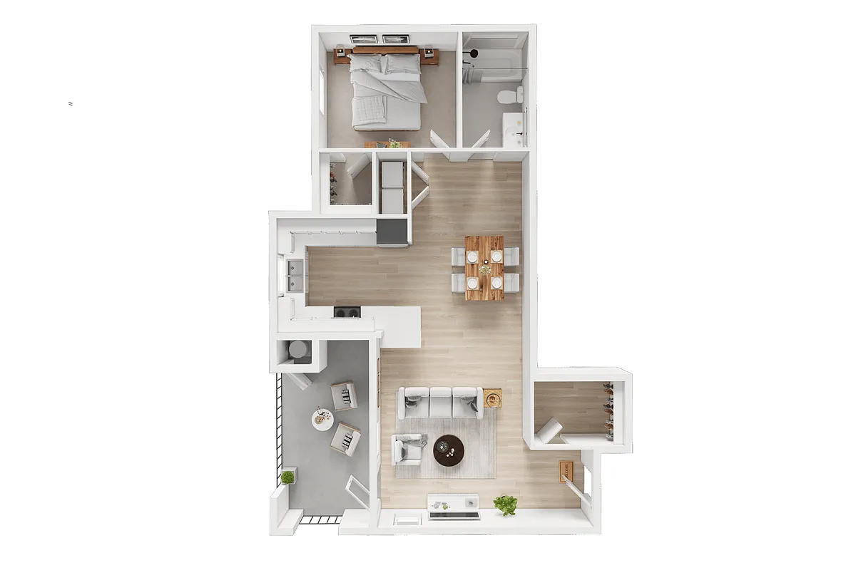 Floor plan 1X1 C