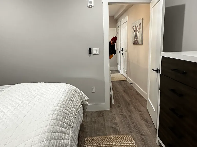 Fan and Mini Split! 
Layouts differ but finishes are exact. Photo may be from a different unit