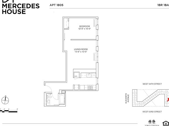 2nd image of 550 W 54th St APT 1805