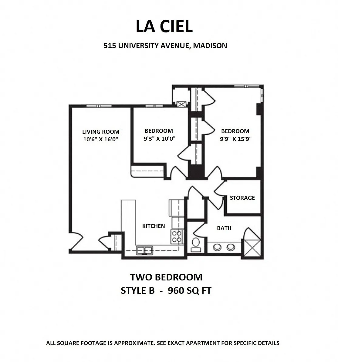 Floor plan Two Bedroom B