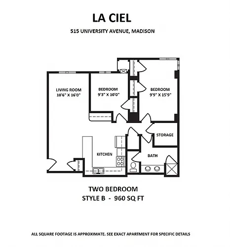 Floor plan Two Bedroom B