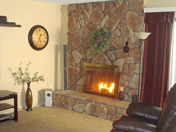 Family room with cozy fireplace