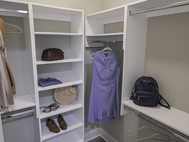 Built-In Closet Shelving at Hawthorne at Indy West in Wilmington, NC