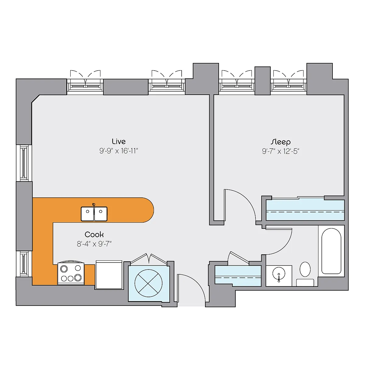 Floor plan clyd-1bG04