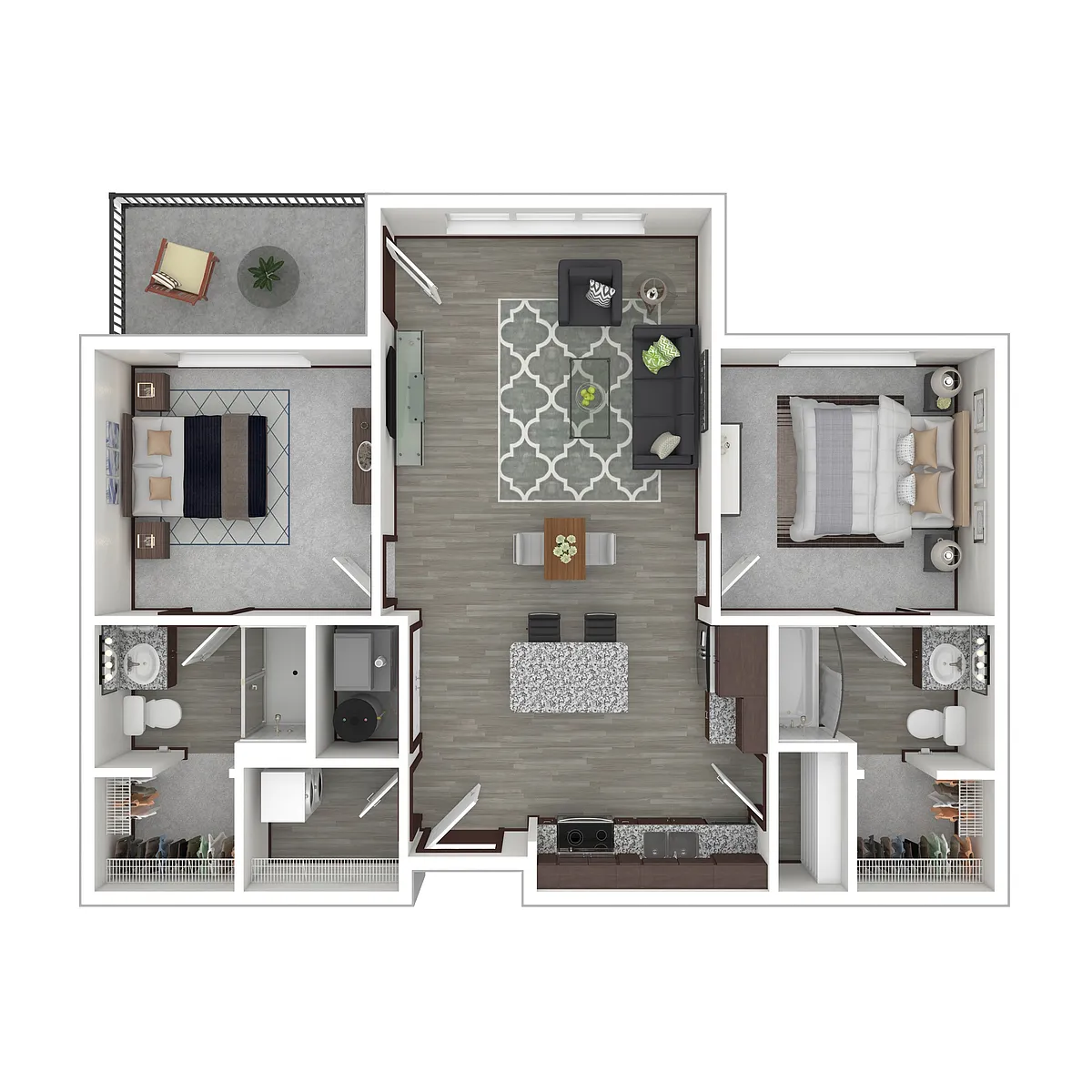 Floor plan 2BR Sutton