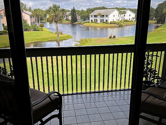 Looking out from living room