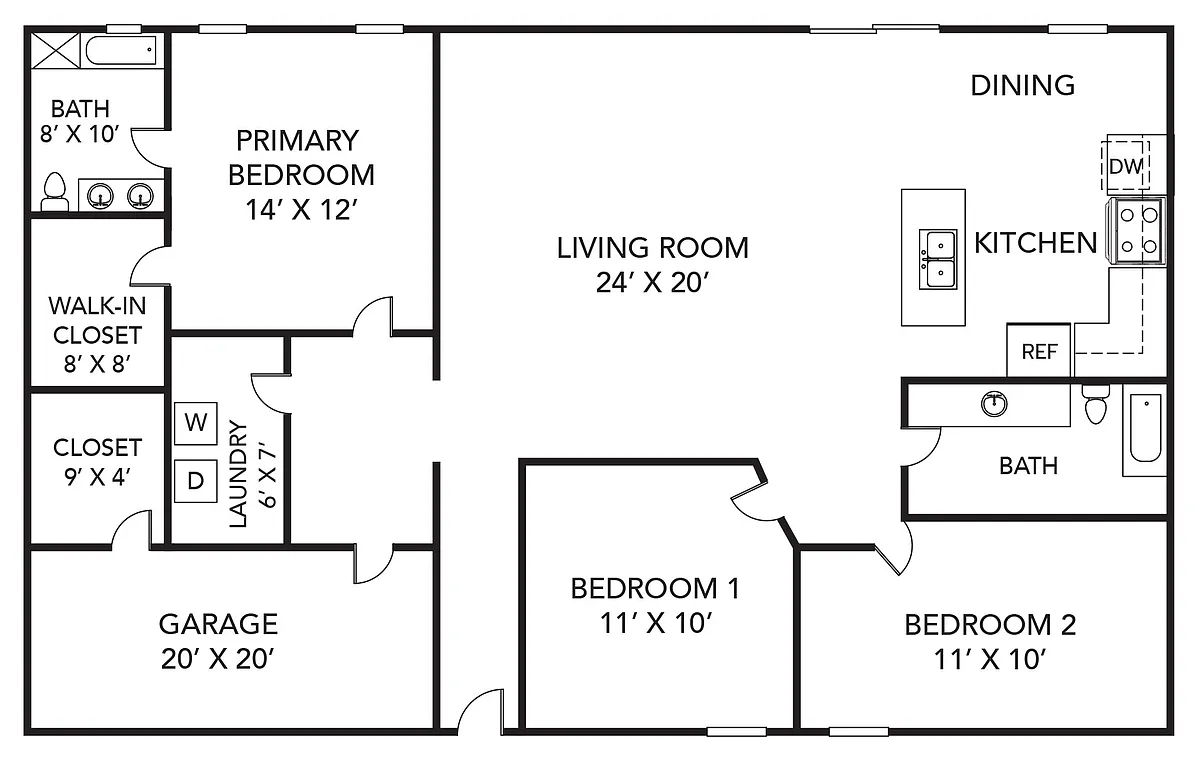 Floor plan Mill Ridge Duplex