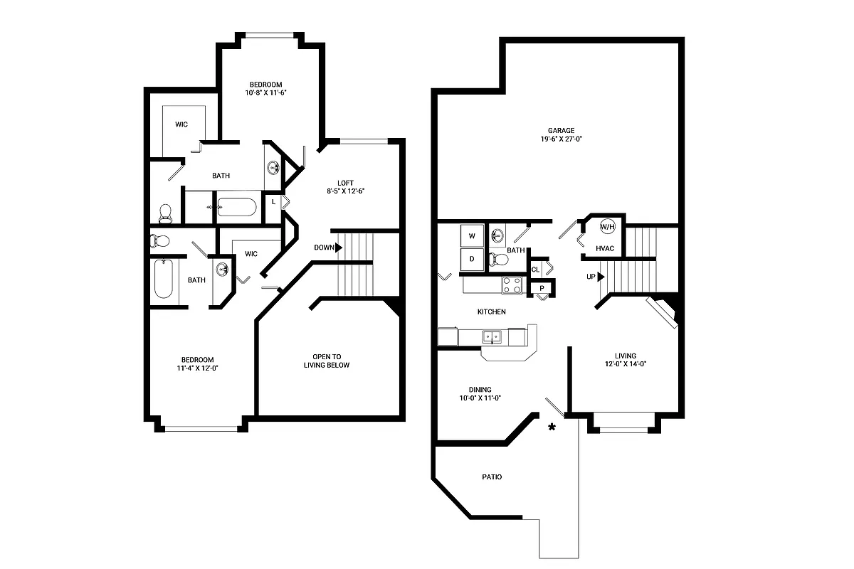 Floor plan Castle Townhome
