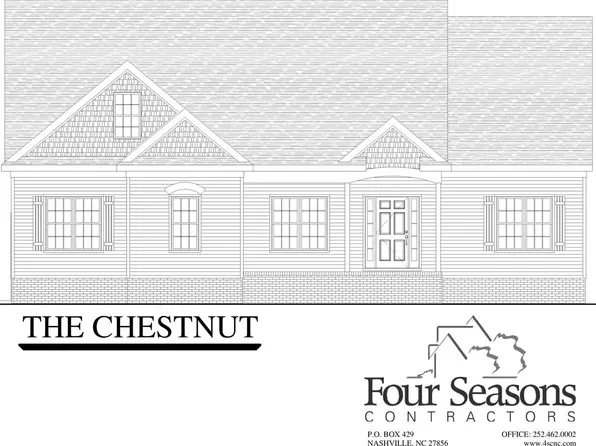 The Chestnut Full Finished Second Floor Plan, Four Seasons Nash County New Homes