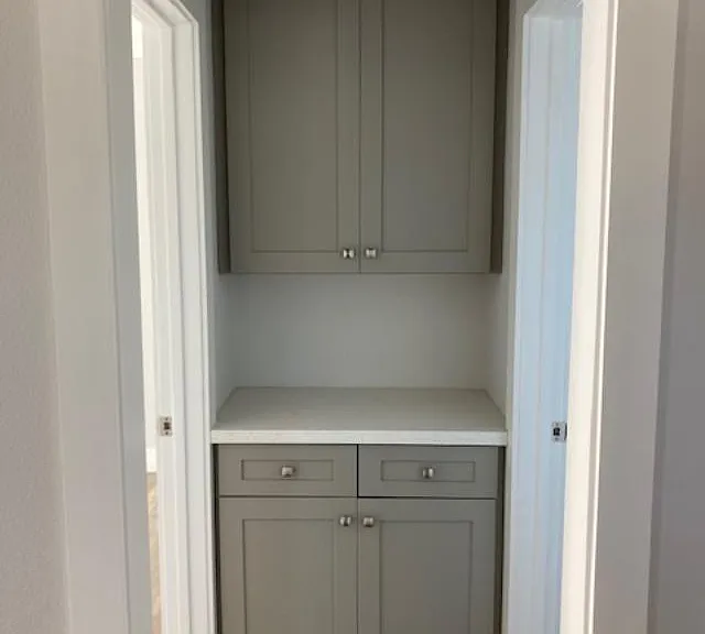 Extra cabinets in the hallway.