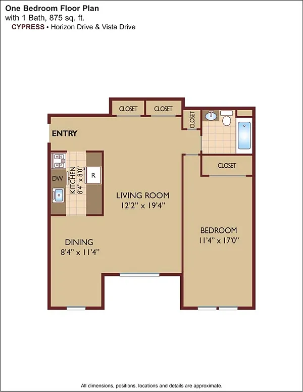Floor plan $2.20/sq.ft. - Cypress