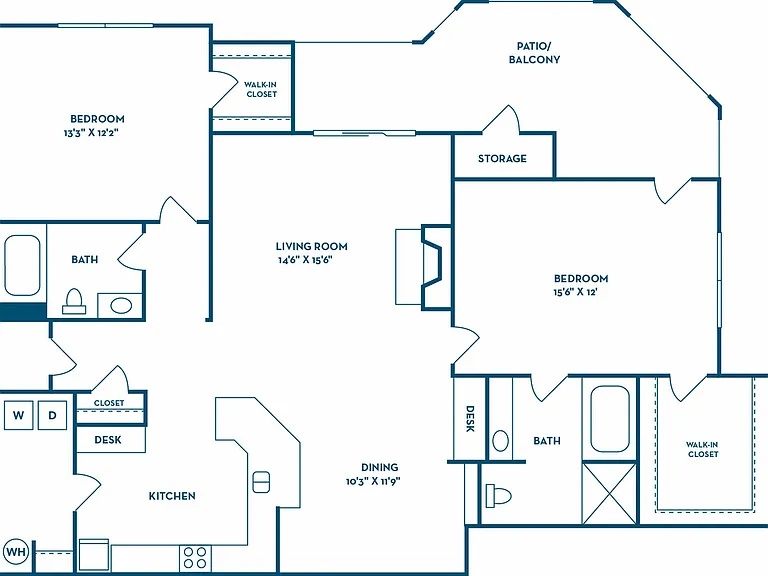 2 Bedroom | 2 Bath | 1278 SF 2 Bedroom | 2 Bath | 1278 SF