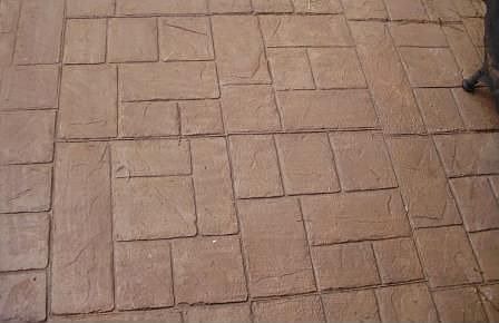 Colored (Not Painted) Stamped Concrete Patio