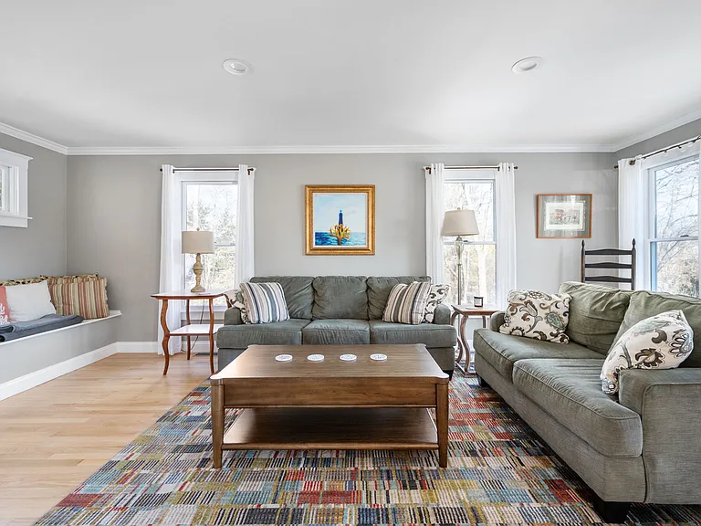 Den/TV room with French pocket doors that can close for added privacy.