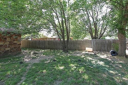 Fenced back yard