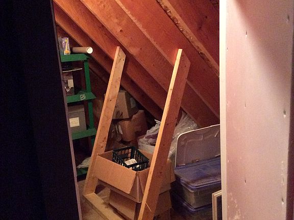 Walk-in attic off master bed