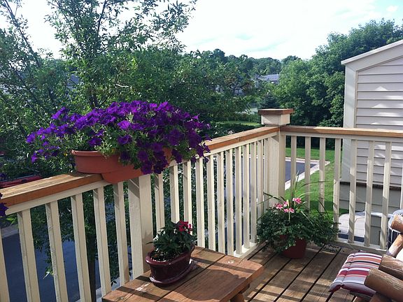 Patio with golf course view