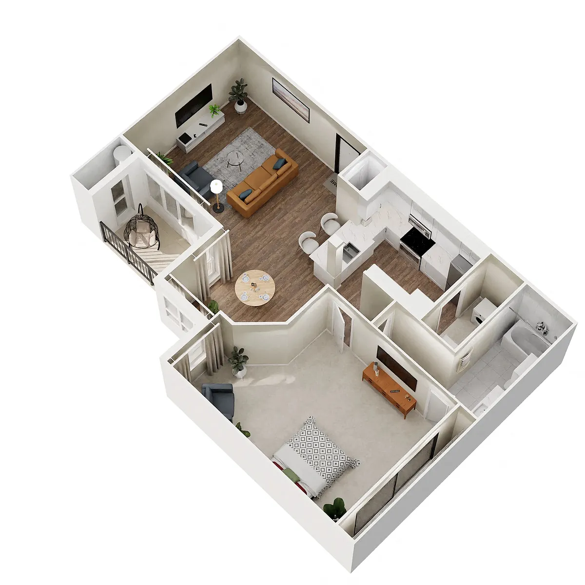 Floor plan A2 - Renovated