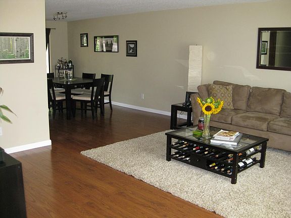 Living Room with laminate floors.