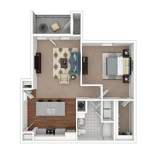 Floor plan One Bedroom Plus
