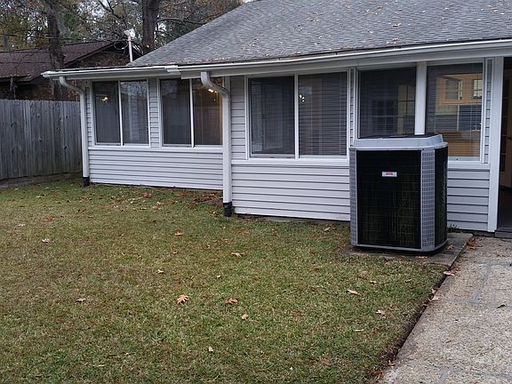 Back yard from garage
