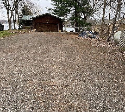 Large paved driveway