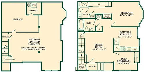 Floor plan The Cambridge IV (w/finished basement)