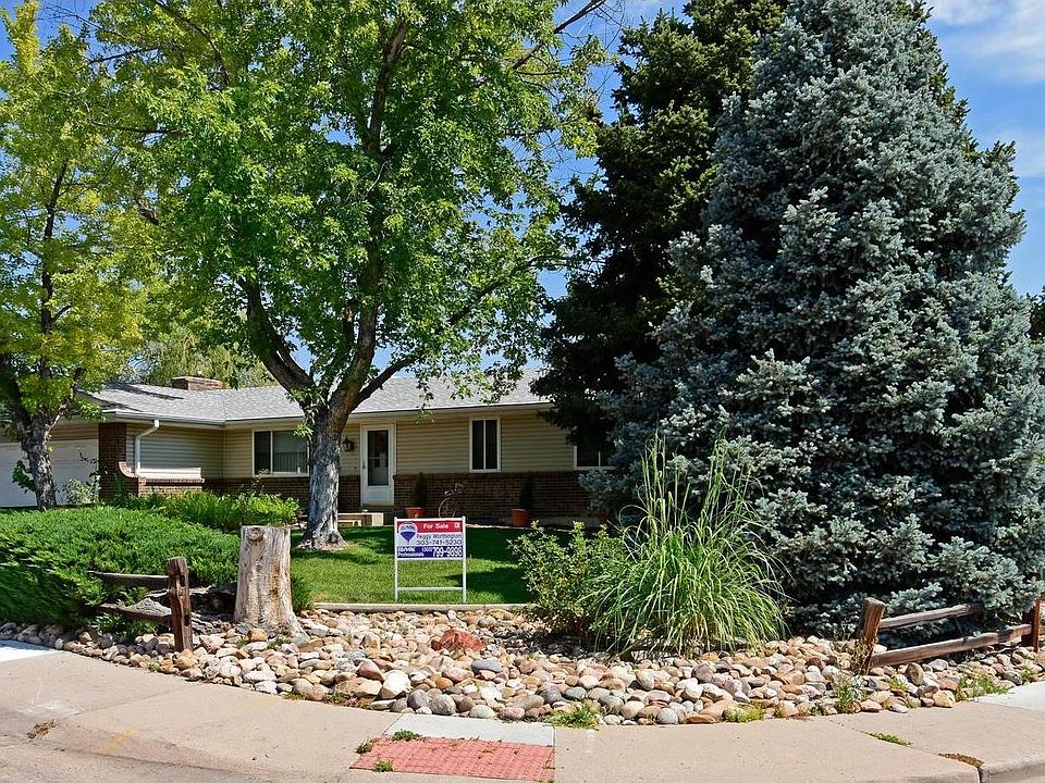 Beautifully landscaped corner lot.  City view of DTC from the lovely backyard co