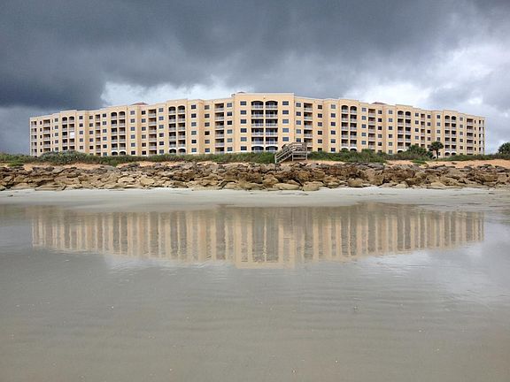 View from the beach looking at condo