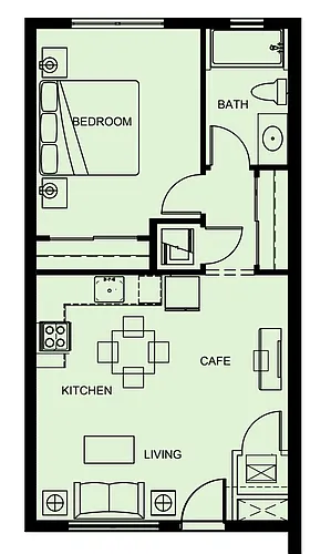 Floor plan Model A- No Balcony