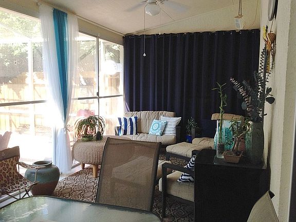 Lanai vinyl sliding panels