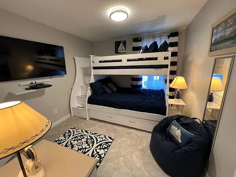 Ship Bedroom with Twin over Full Bunk and Pullout Twin (Sleeps 4)
