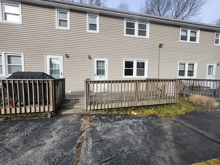View of deck from parking lot