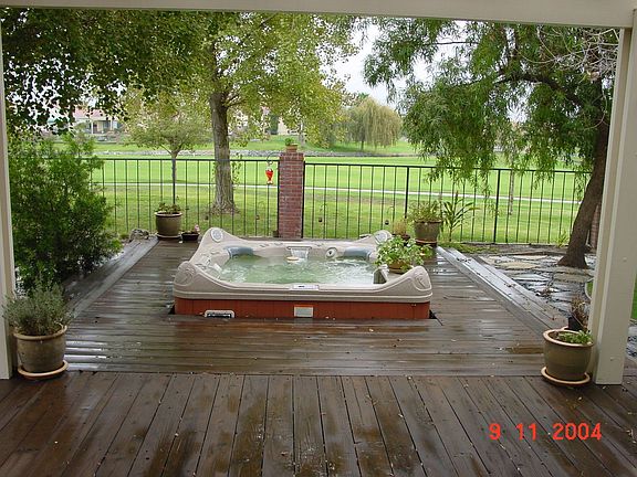 Hot Tub over looking golf course