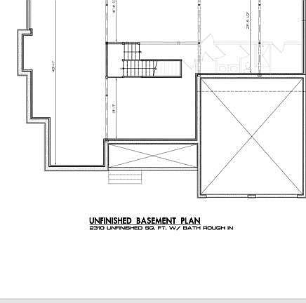 Unfinished with 12' ceilings