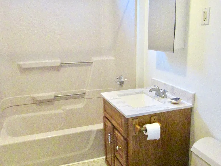 Bathroom 1 with bathtub & shower