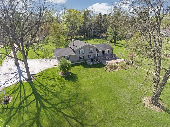 The well landscaped lot is just over one and a quarter acre in size.