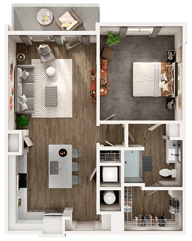 Floor plan One-Bedroom Apartment (A5)