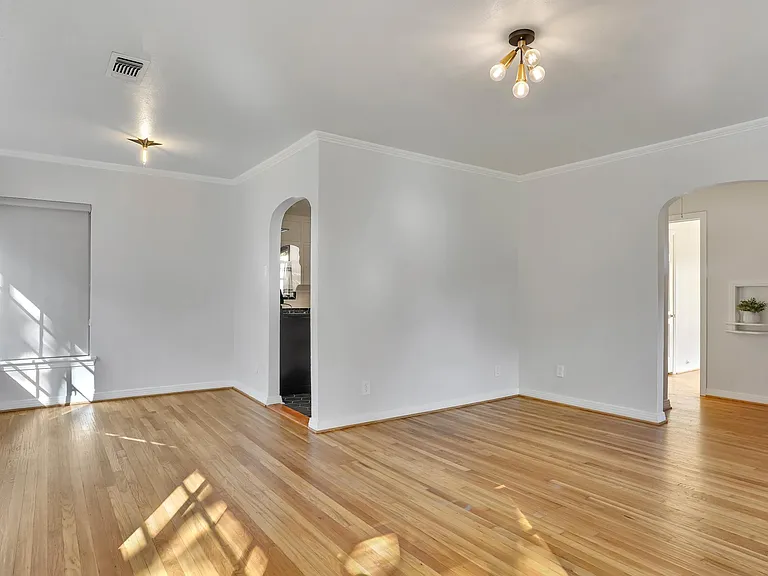 Living room and dining room