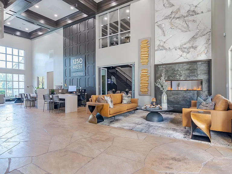 Newly Renovated Clubhouse with Modern Fireplace