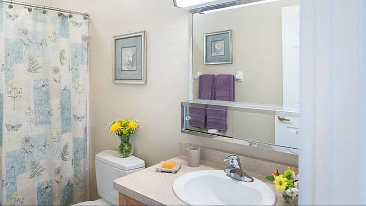 Full bathroom with shower/tub combo