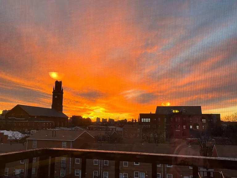 Sunset view from the house