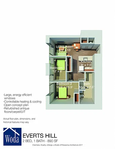 Floor plan 2 Bedroom