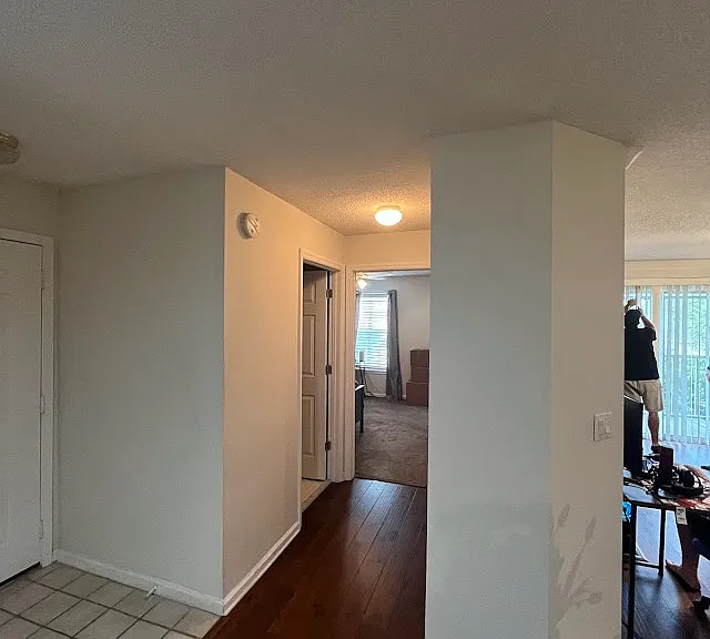 View from dining nook to bedroom