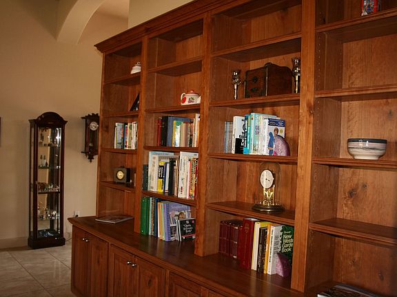 cherrywood built in bookcases