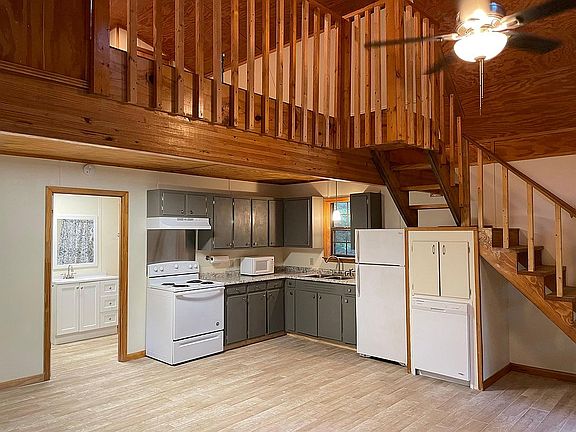 Bedroom loft is above kitchen
