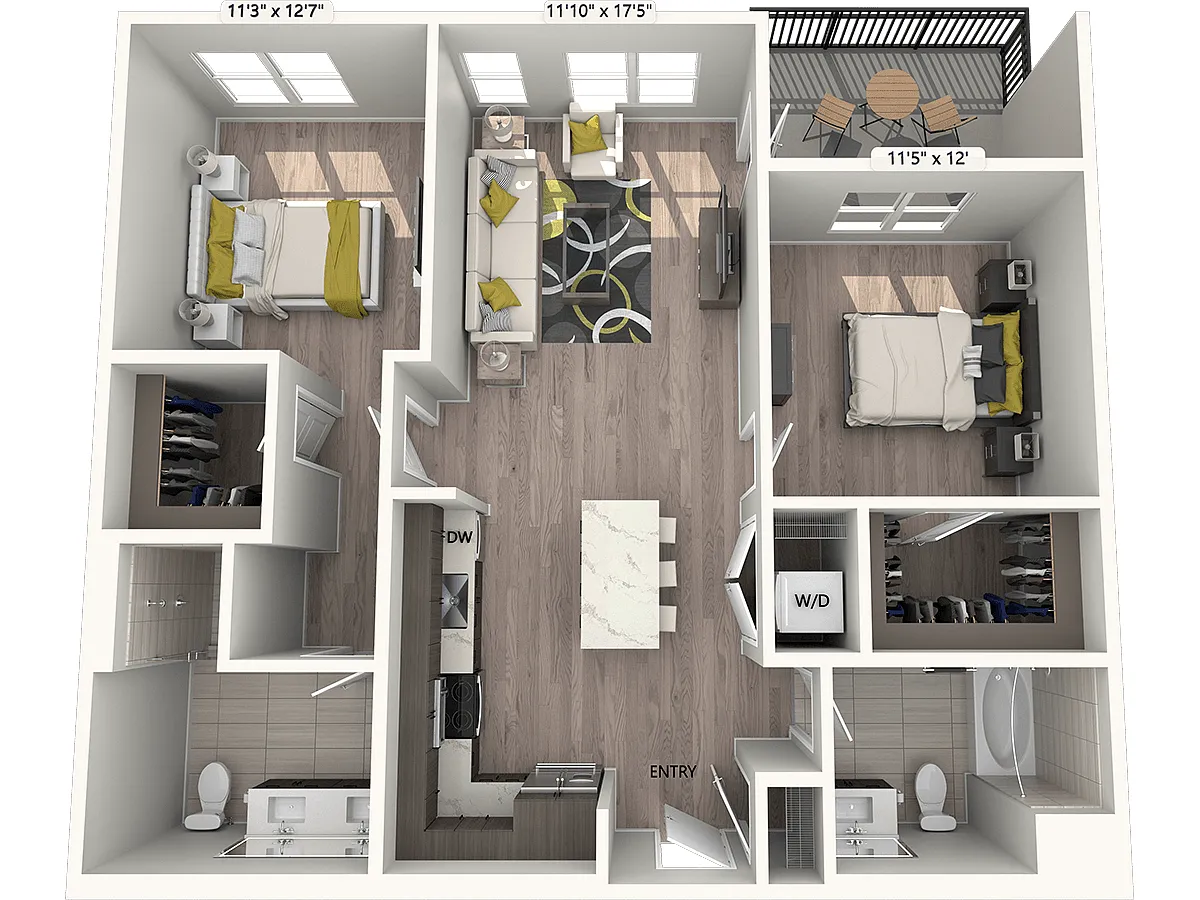 Floor plan B1S-Signature-1081sf