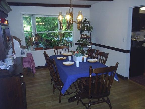 The backyard seen from dining room