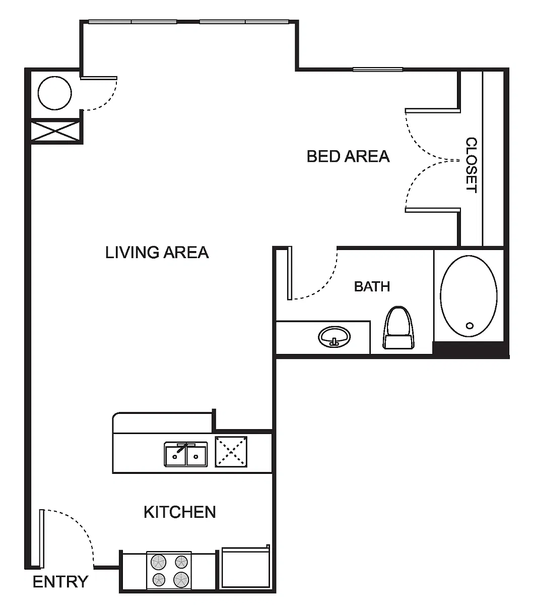 Floor plan S4 Studio - Harmony